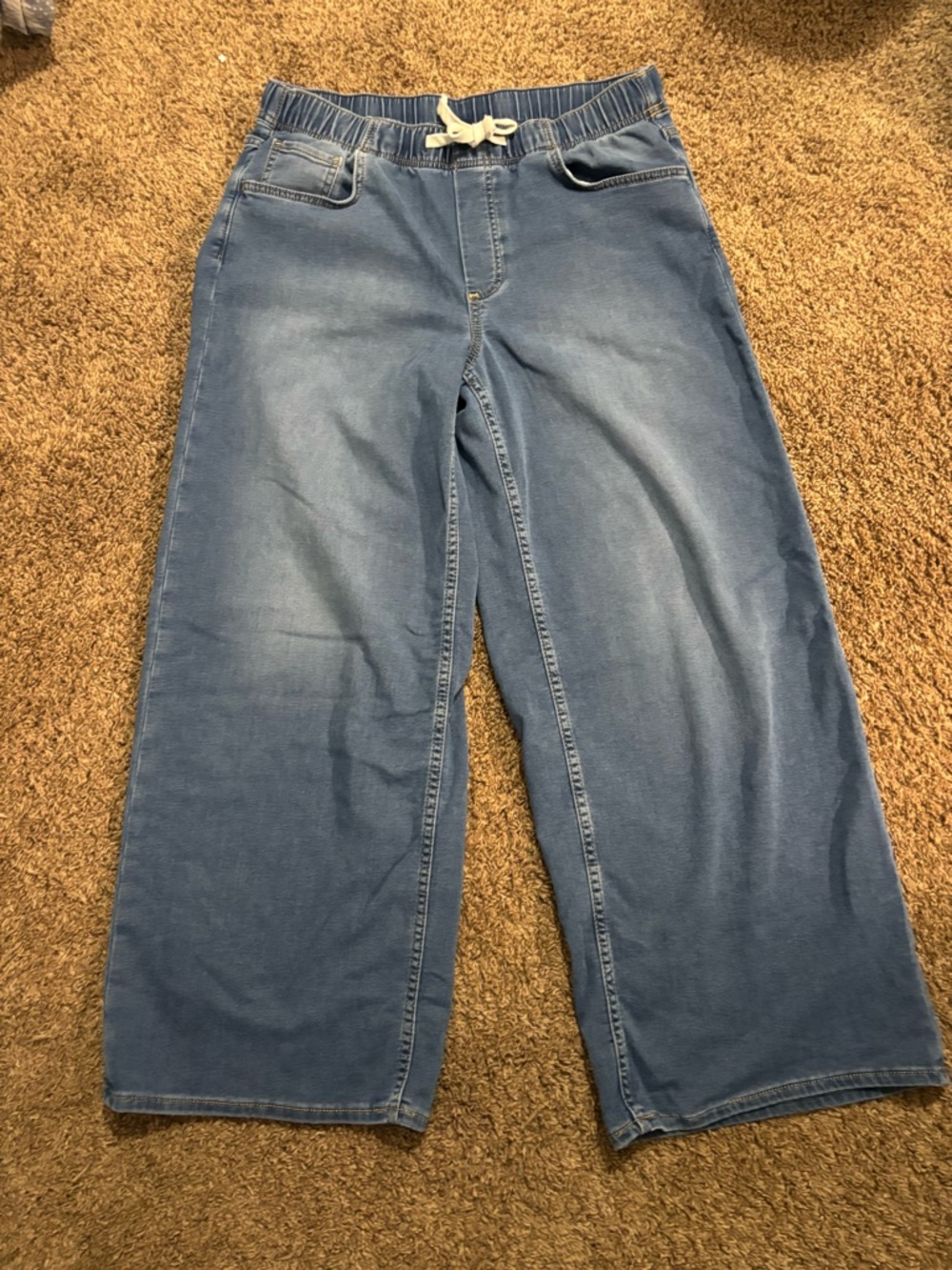 GAP mid rise knit easy baggy jeans